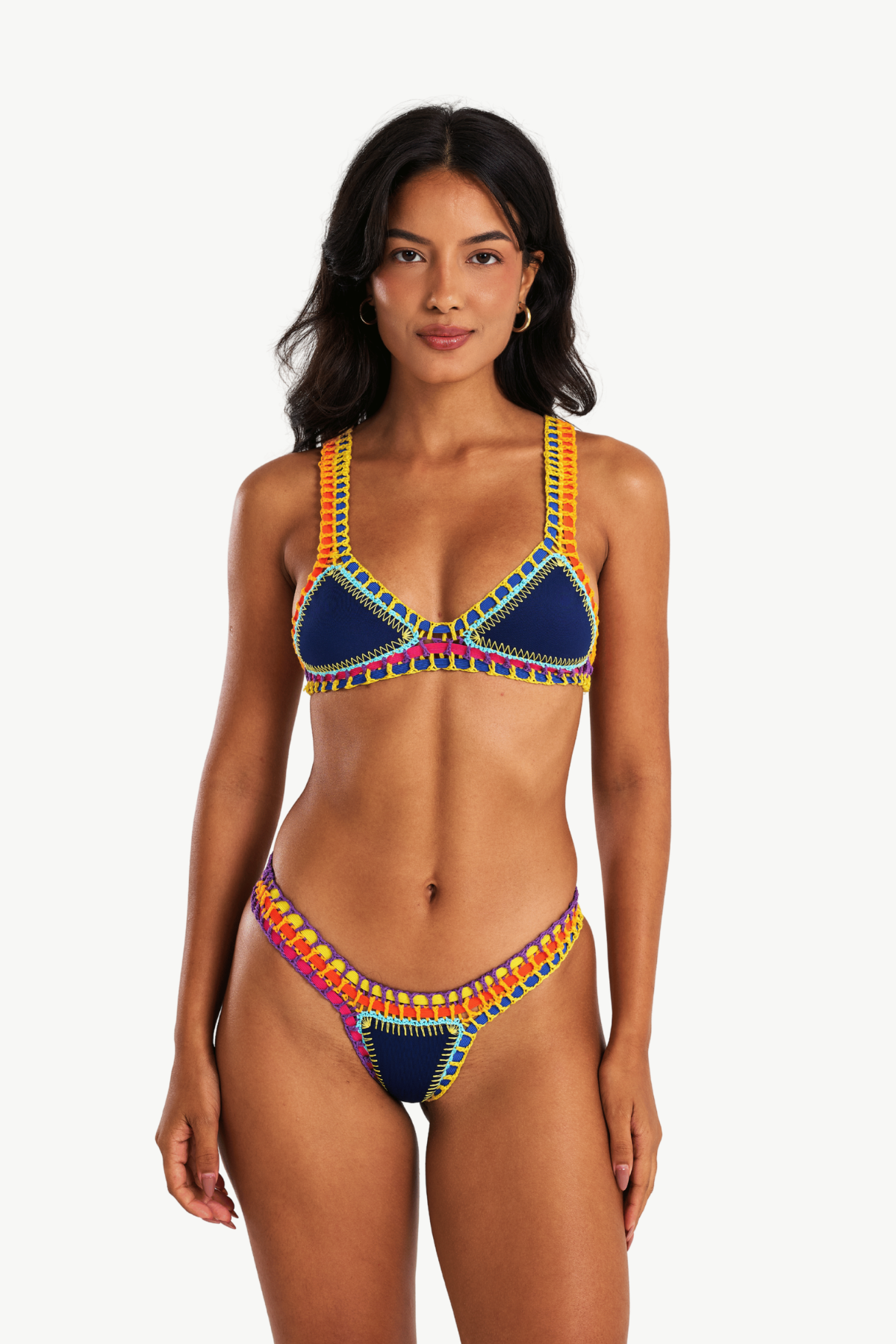 Caipirinha - Parte superior de bikini de ganchillo azul